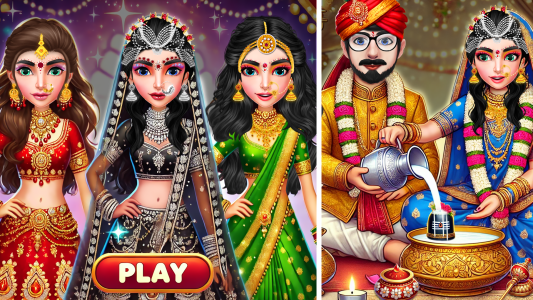 اسکرین شات 2 برنامه Indian Hindu Wedding Girl Game
