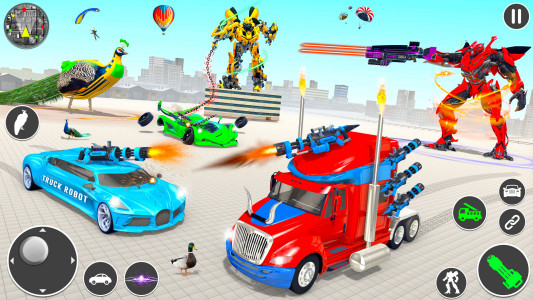 اسکرین شات 3 برنامه Truck Game - Car Robot Games