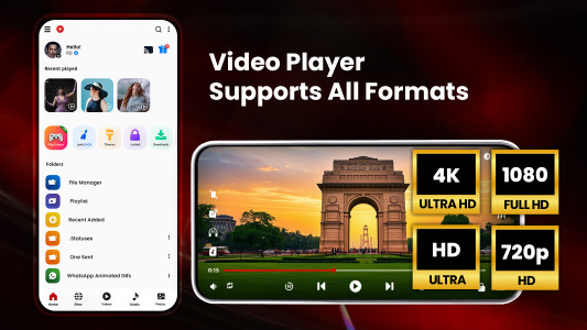 اسکرین شات 1 برنامه HD Video Player All Formats