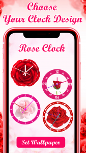 اسکرین شات 7 برنامه Rose Clock Live Rose Wallpaper