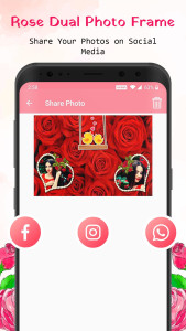 اسکرین شات 5 برنامه Rose Dual Photo Frame
