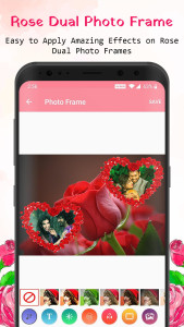 اسکرین شات 3 برنامه Rose Dual Photo Frame