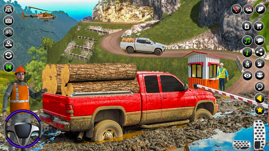 اسکرین شات 5 برنامه Offroad Pickup Cargo Truck 3D
