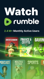 اسکرین شات 1 برنامه Rumble: Stream & Watch Videos