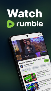 اسکرین شات 1 برنامه Rumble: Stream & Watch Videos
