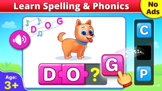 اسکرین شات 1 بازی Spelling & Phonics: Kids Games