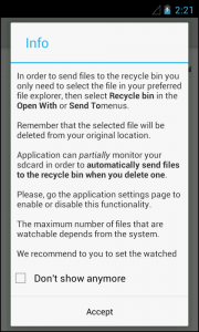 اسکرین شات 1 برنامه Recycle Bin
