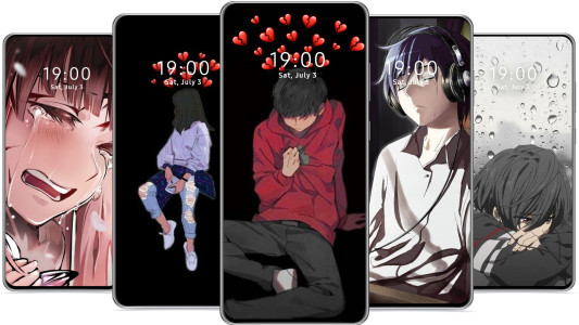 اسکرین شات 1 برنامه Sad Anime Wallpaper