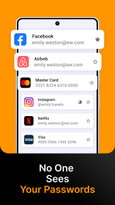 اسکرین شات 2 برنامه Password Manager: Safe