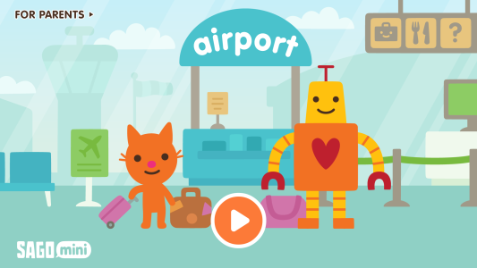 اسکرین شات 1 برنامه Sago Mini Airport Playset