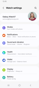 اسکرین شات 3 برنامه Galaxy Wearable