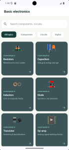 اسکرین شات 1 برنامه Basic Electronics Guide