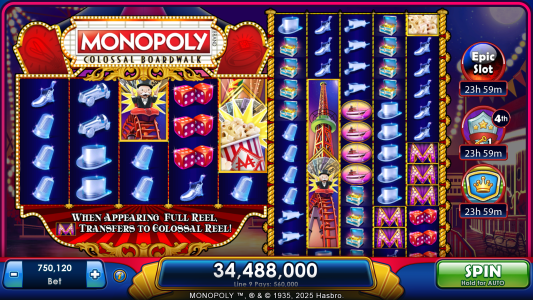 اسکرین شات 5 بازی MONOPOLY Slots - Casino Games