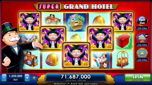 اسکرین شات 2 بازی MONOPOLY Slots - Casino Games