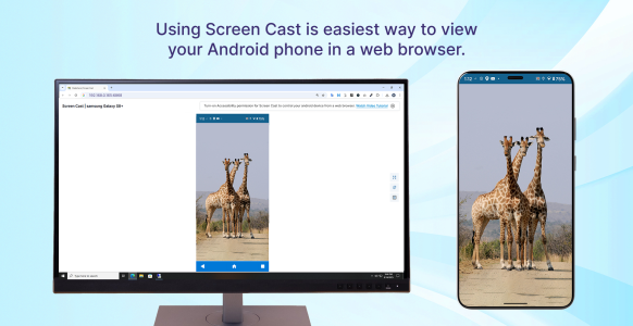 اسکرین شات 1 برنامه Screen Cast -View Mobile on PC