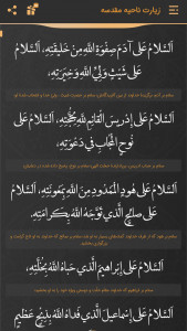 اسکرین شات 4 برنامه زیارت ناحیه مقدسه صوتی و متنی