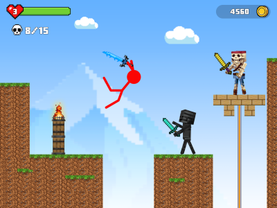 اسکرین شات 2 بازی Stick-man Battle - Craft World