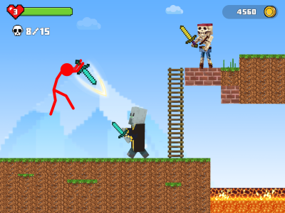 اسکرین شات 1 بازی Stick-man Battle - Craft World