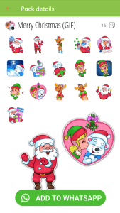 اسکرین شات 2 برنامه Christmas Stickers WASticker