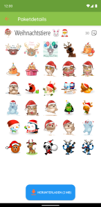 اسکرین شات 7 برنامه Christmas Stickers WASticker