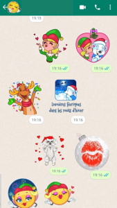 اسکرین شات 1 برنامه Christmas Stickers WASticker