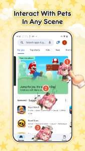 اسکرین شات 3 برنامه Shimeji Home: My Desktop Pet