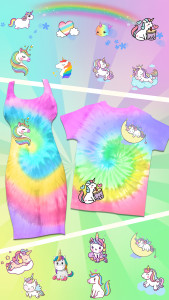 اسکرین شات 4 بازی Tie Dye - Unicorn Dress