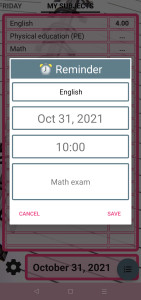 اسکرین شات 7 برنامه My Grades - School Timetable
