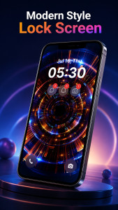 اسکرین شات 4 برنامه Modern Style Lockscreen