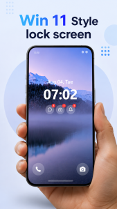 اسکرین شات 1 برنامه Win 11 Style lock screen