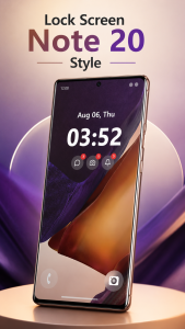 اسکرین شات 1 برنامه Lock Screen Note 20 Style