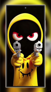 اسکرین شات 3 برنامه Silly Smile Gun Live Wallpaper