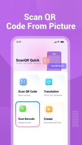 اسکرین شات 1 برنامه Simple QR Reader - Barcode