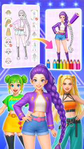 اسکرین شات 2 بازی Princess Game Fantasy Coloring