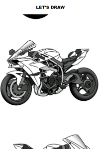 اسکرین شات 1 برنامه Draw Motorcycles: Sport