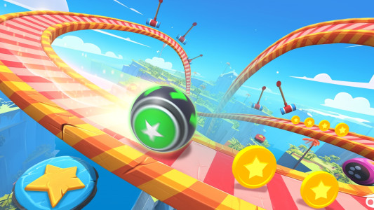 اسکرین شات 3 بازی 3D Super Rolling Ball Race