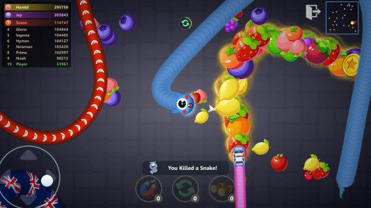 اسکرین شات 3 بازی Snake War: Hungry Worm.io Game