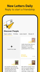 اسکرین شات 2 برنامه Slowly: Make Global Friends
