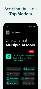 اسکرین شات 1 برنامه Chat Smith: AI Chatbot & Agent