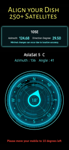 اسکرین شات 1 برنامه Satellite TV Finder, Dish 360