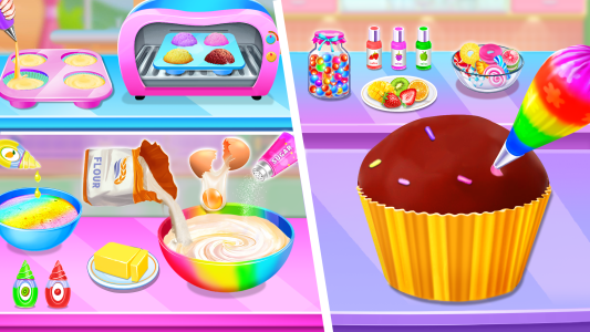 اسکرین شات 5 برنامه Sweet Bakery: Baking Cake Game