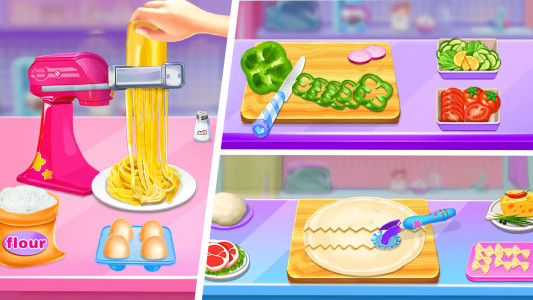 اسکرین شات 1 برنامه Make Pasta Cooking Girls Games