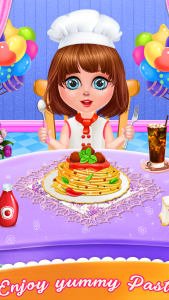 اسکرین شات 6 برنامه Make Pasta Cooking Girls Games