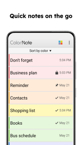 اسکرین شات 1 برنامه ColorNote Notepad Notes