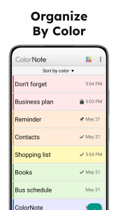 اسکرین شات 1 برنامه ColorNote Notepad Notes