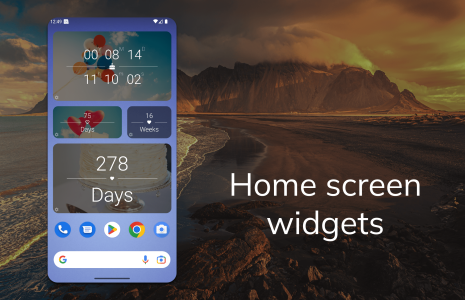 اسکرین شات 2 برنامه Countdown Time - Event Widget