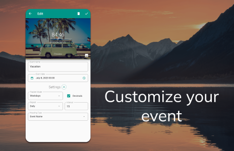 اسکرین شات 7 برنامه Countdown Time - Event Widget