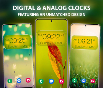 اسکرین شات 2 برنامه Clock Live Wallpapers