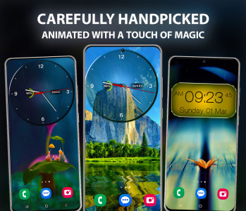 اسکرین شات 4 برنامه Clock Live Wallpapers