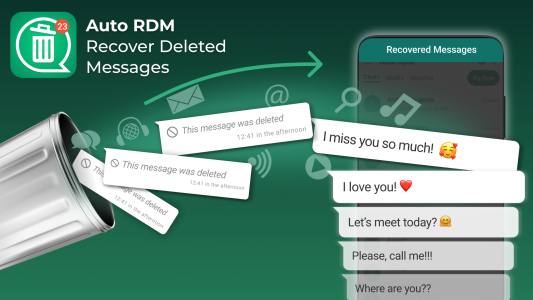 اسکرین شات 1 برنامه Auto RDM: See Deleted Messages